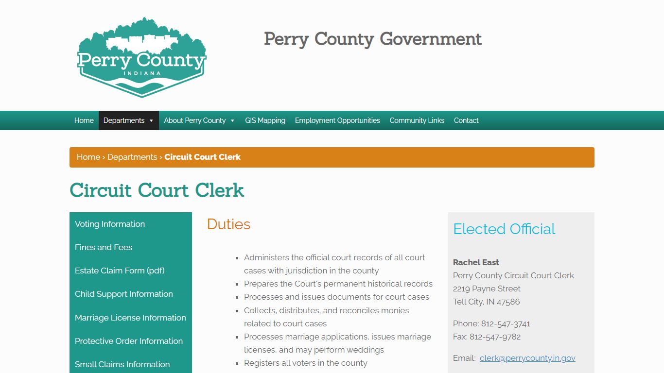 Circuit Court Clerk – Perry County Government