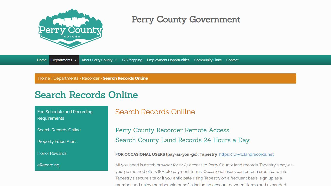 Search Records Online – Perry County Government